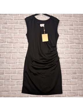 Kaffe NWT India V-Neck Black Dress Women's L